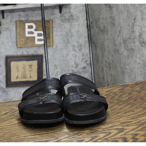 Tommy Hilfiger Womens Jiana 2 Strap Slide Sandals TWJIANA Black 9.5M - Picture 3 of 12